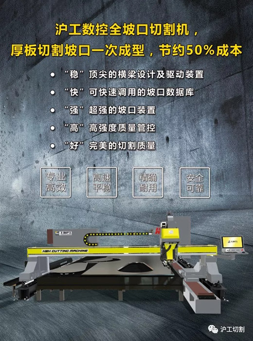 上海滬工第二代HG-Bevel Head全坡口切割機